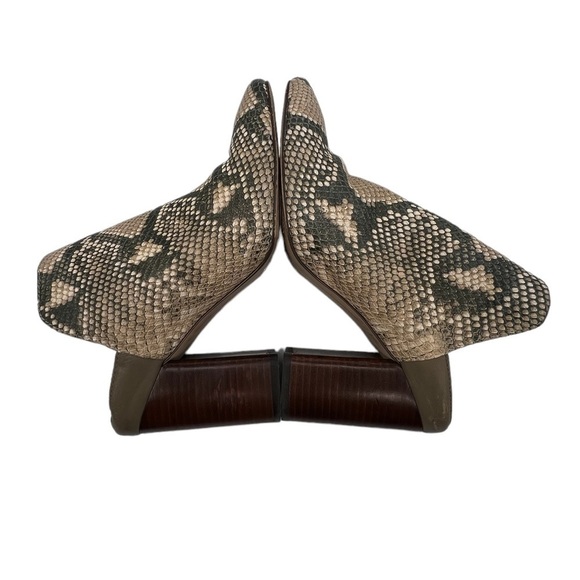 Dolce Vita Gray Cream Renly Snake Print Block Heel Slip On Mule Size 7.5 Women's - Picture 7 of 11